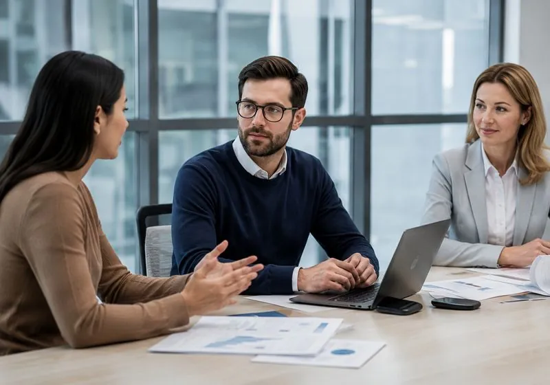 B2B agencies and consultants in a strategy meeting