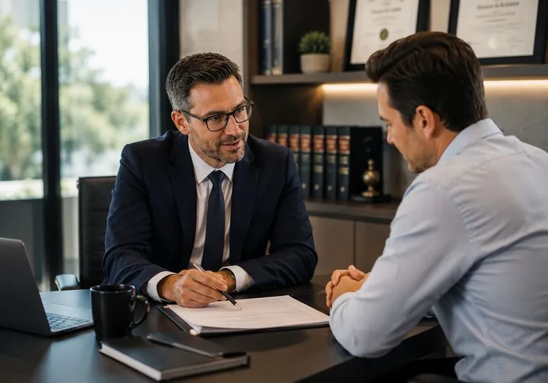 Professional services advisor meeting with a client